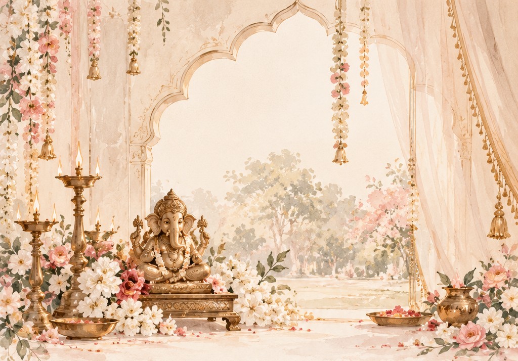 Traditional Indian palace architecture, illustrative imagery