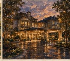 Watercolor depiction of Marriott Saddle Brook